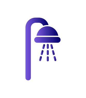 duş simgesi vektörü beyaz arkaplanda izole edildi, su şeffaf işareti