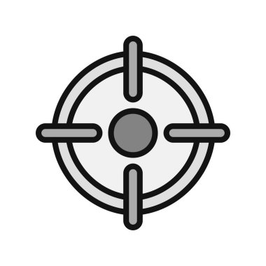 Basit Hedef Simgesi, vektör illüstrasyonu