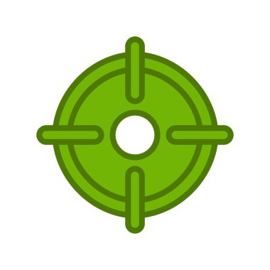 Basit Hedef Simgesi, vektör illüstrasyonu