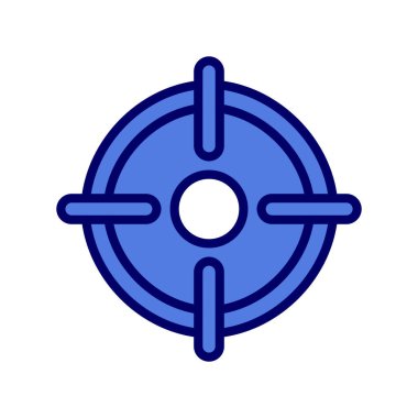 Basit Hedef Simgesi, vektör illüstrasyonu