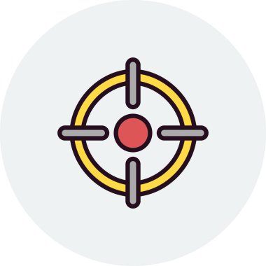 Basit Hedef Simgesi, vektör illüstrasyonu