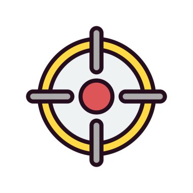 Basit Hedef Simgesi, vektör illüstrasyonu