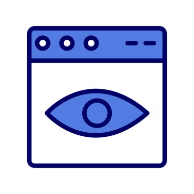 Basit web arayüzü simgesi, vektör illüstrasyonu