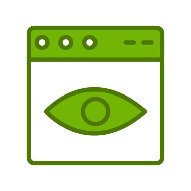 Basit web arayüzü simgesi, vektör illüstrasyonu