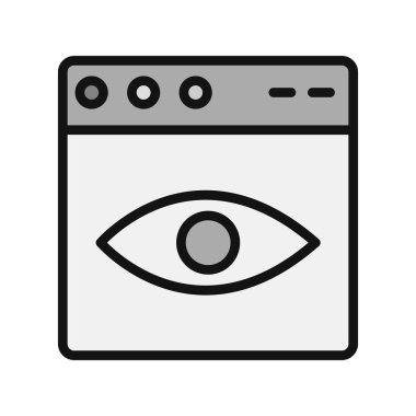 Basit web arayüzü simgesi, vektör illüstrasyonu