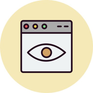 Basit web arayüzü simgesi, vektör illüstrasyonu