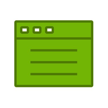 Basit web arayüzü simgesi, vektör illüstrasyonu