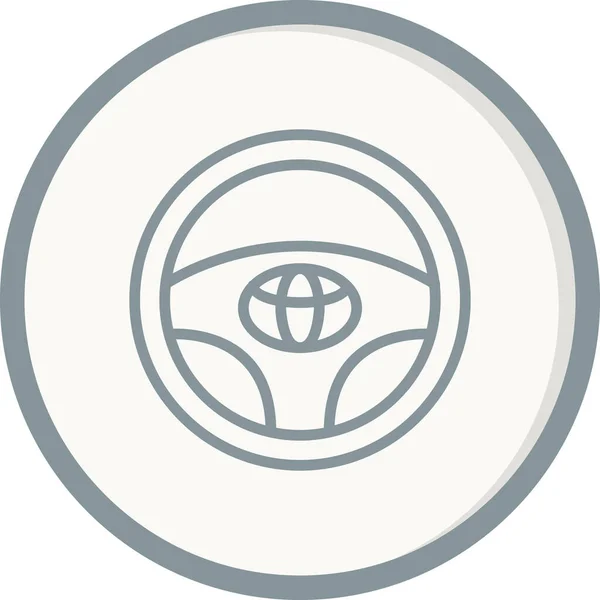 Steering Wheel Vector Icon Modern Simple Design — Vetor de Stock