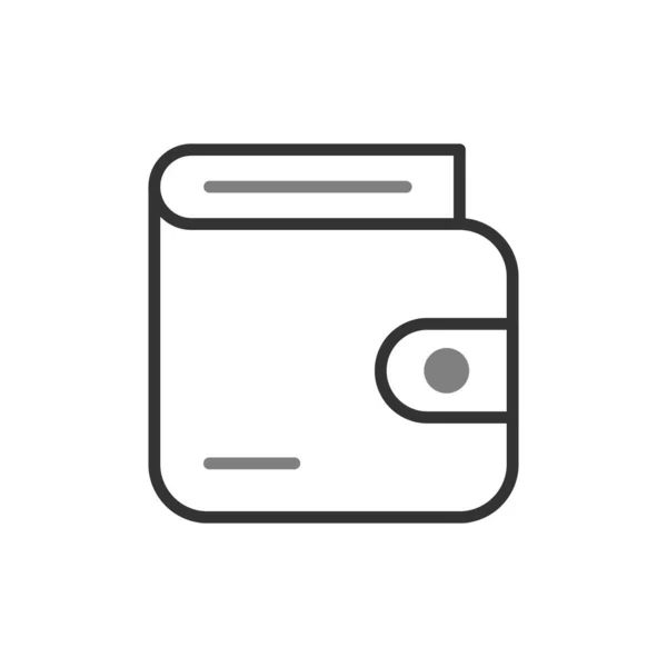 Brieftasche Flaches Symbol Vektor Illustration — Stockvektor