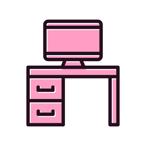 Work Table Icon Vector Illustration — Image vectorielle