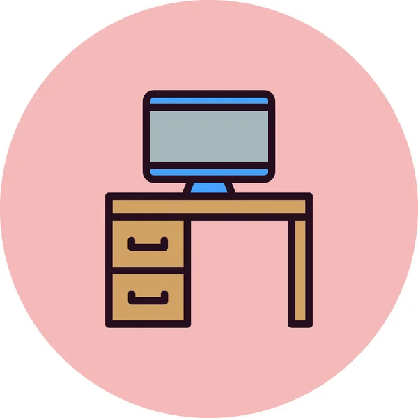 Arbeitstabelle Icon Vektor Illustration — Stockvektor