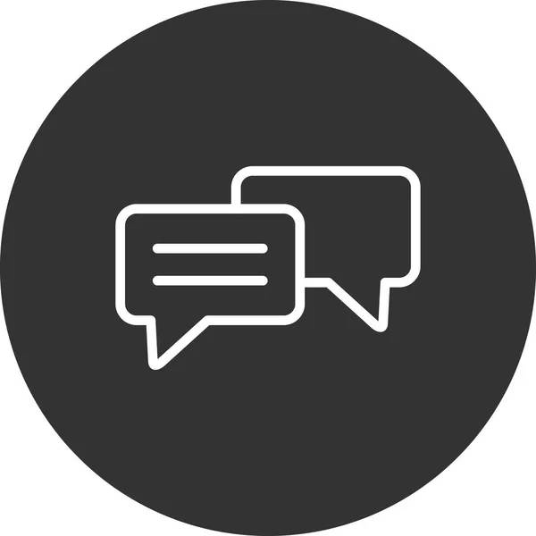 Conversa Ícone Web Ilustração Simples — Vetor de Stock