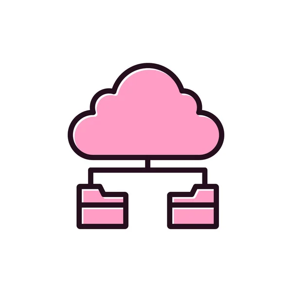 Cloud Web Icon Simple Illustration — Διανυσματικό Αρχείο