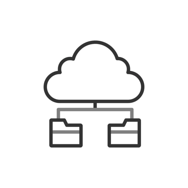 Cloud Web Icon Simple Illustration — Stockvector