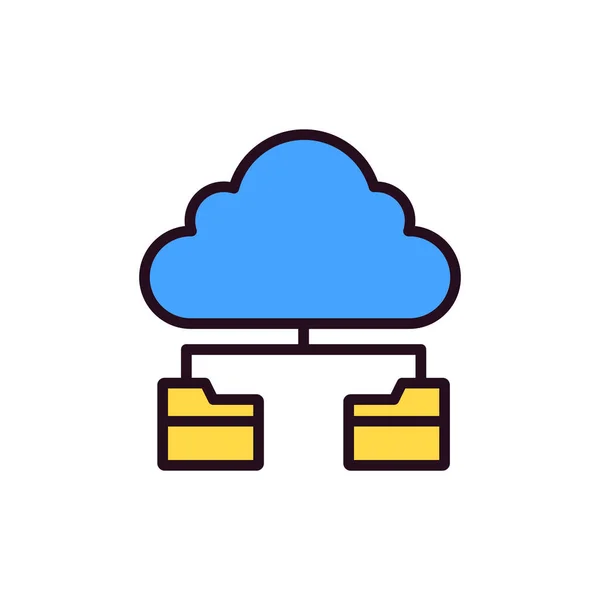 Cloud Web Icon Simple Illustration — Vettoriale Stock