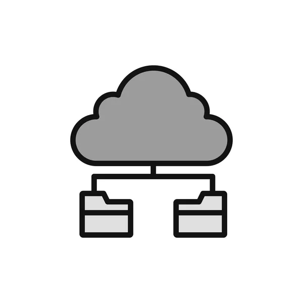 Cloud Web Icon Simple Illustration — 图库矢量图片