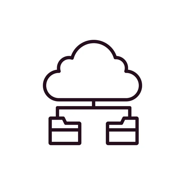 Cloud Web Icon Simple Illustration — стоковый вектор