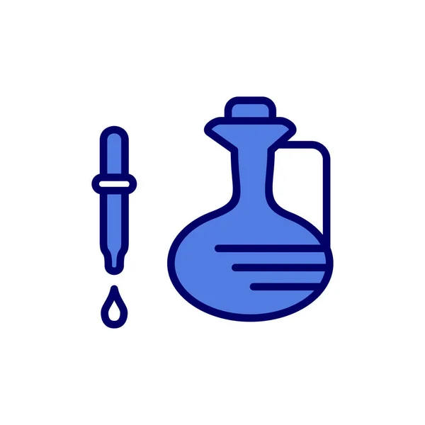 Dropper Pictogram Vector Geïsoleerd Witte Achtergrond Vloeistof Transparant Teken Lineaire — Stockvector