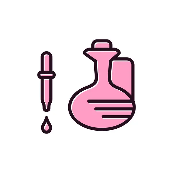 Pipette Vector Icon Thin Line Illustration Isolated Contour White Background — ストックベクタ