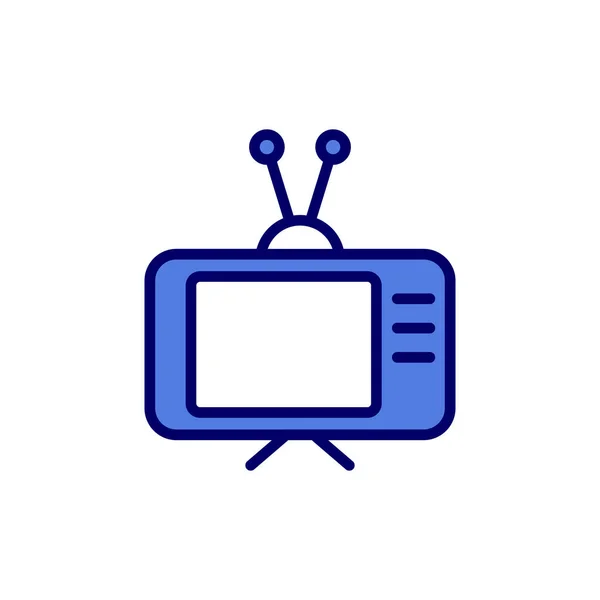 Altes Fernsehen Web Symbol Einfache Illustration — Stockvektor