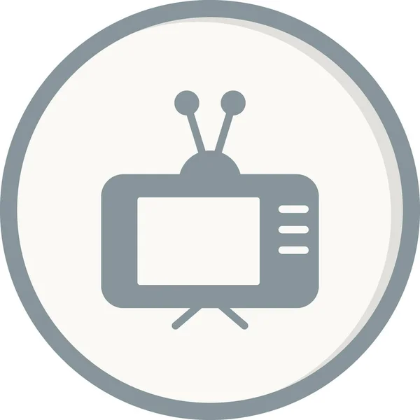 Старий Телевізор Веб Іконка Проста Ілюстрація — стоковий вектор
