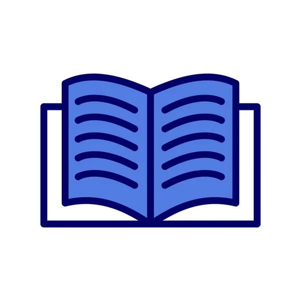 Book Icon Flat Vector Illustration Design — Stockvektor