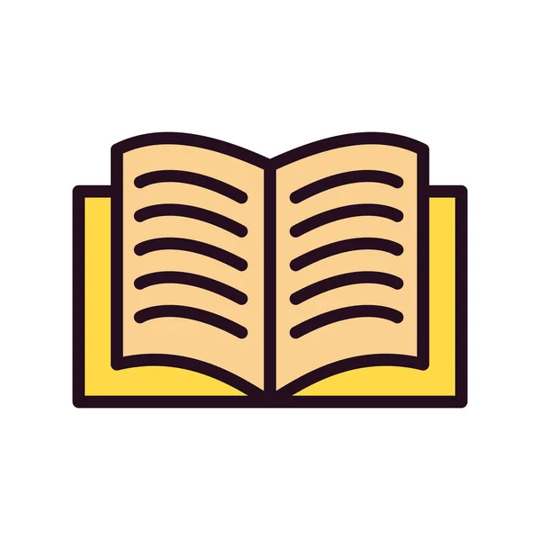 Book Icon Flat Vector Illustration Design — Stockvektor