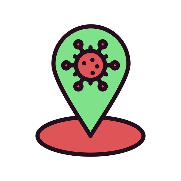 Mapa Pin Vector Ilustración — Vector de stock