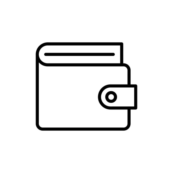 Billetera Icono Plano Ilustración Vectorial — Vector de stock