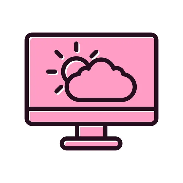 Simple Web Interface Weather App Icon Vector Illustration — Stockvector