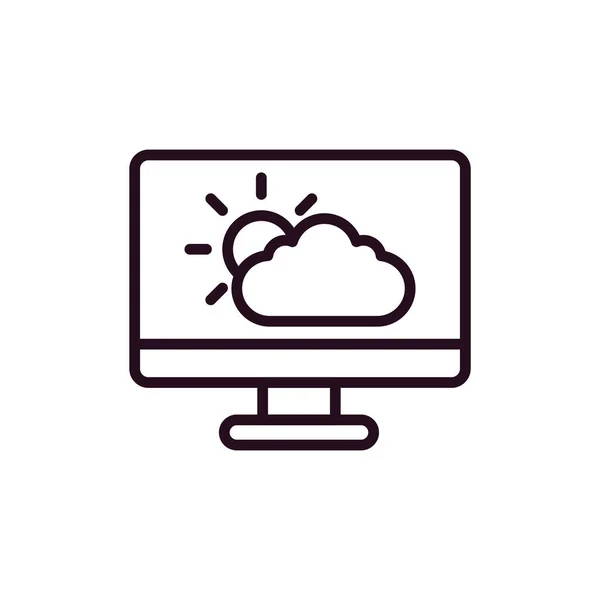 Cloud Computing Icon Vector Isolated White Background Your Web Mobile — Wektor stockowy
