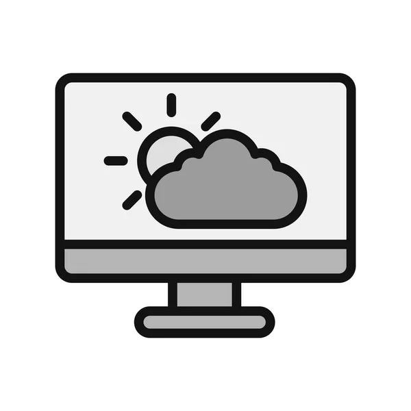 Cloud Icon Vector Isolated White Background Climate Transparent Sign — Wektor stockowy