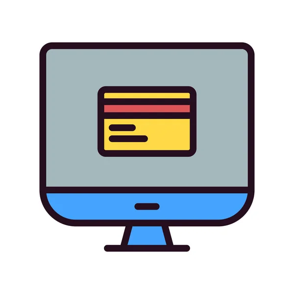 Computer Monitor Web Icon Simple Illustration — Image vectorielle