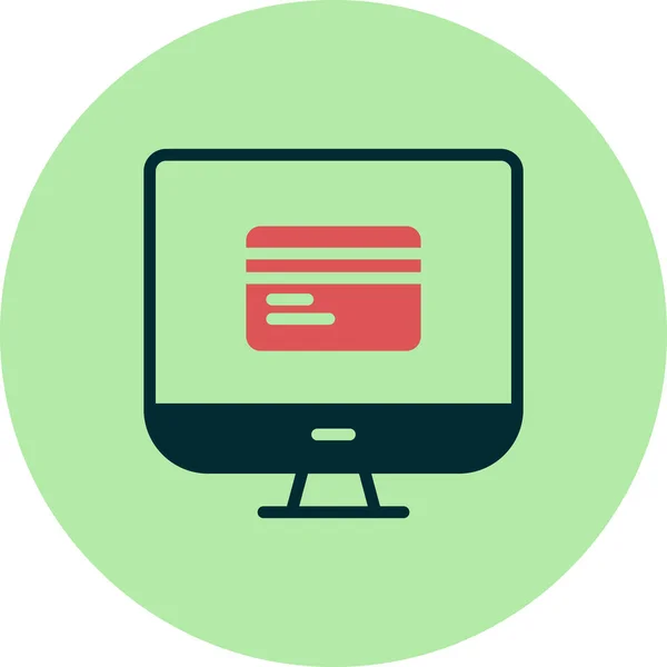 Computer Monitor Web Icon Simple Illustration — Stockvektor