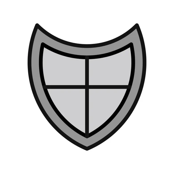 Shield Vector Illustration Line Icon — стоковый вектор