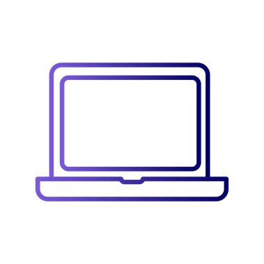 Dizüstü bilgisayar simgesi vektör çizimi