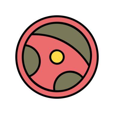 Bir direksiyon simgesinin vektör çizimi. 