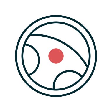 Bir direksiyon simgesinin vektör çizimi. 