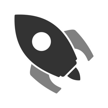 Roket ikonu. Basit tasarım