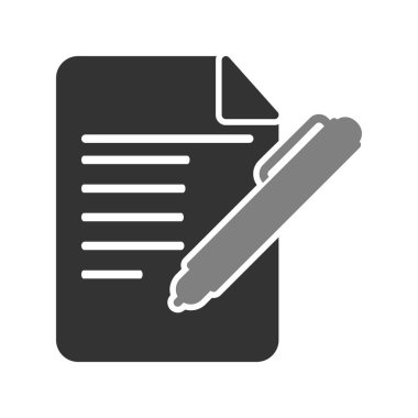 not ve kalem vektör illüstrasyonu