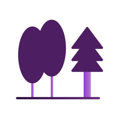 Ağaçlar simgesi, vektör illüstrasyonu