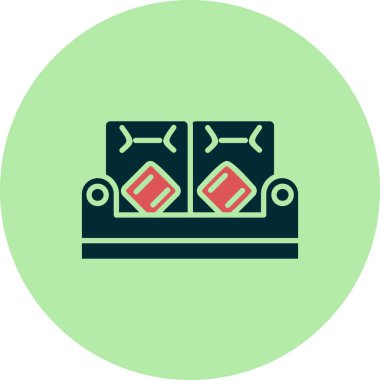 Koltuk simgesi, vektör illüstrasyonu