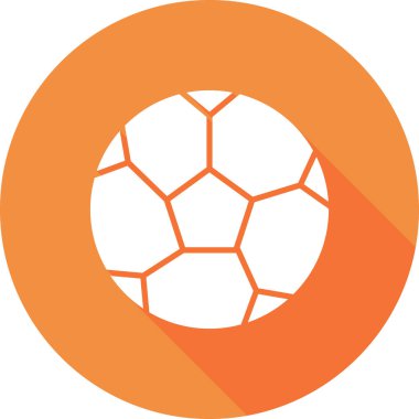 Futbol topu ikonu. Düz dizayn. vektör illüstrasyonu. 