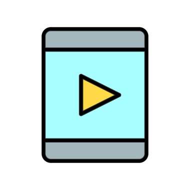 tablet. Web simgesi basit illüstrasyon