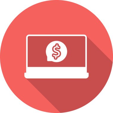 Dizüstü bilgisayar simgesi vektör çizimi