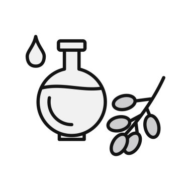 Organik yağ ikonu vektör illüstrasyonu