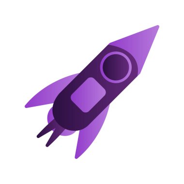 Roket ikonu. Basit tasarım