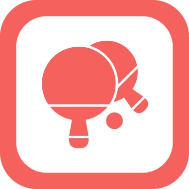 ping pong raket ikonu. düz dizayn. vektör illüstrasyonu.