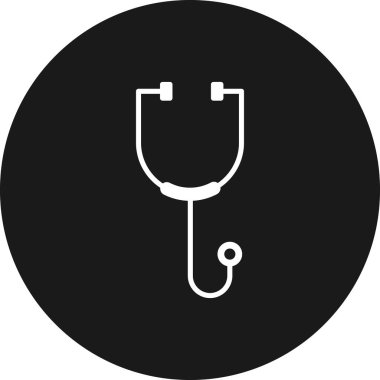 stetoskop ikonu vektör illüstrasyonu