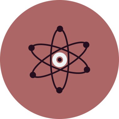 atom simgesi, vektör illüstrasyonu, Nucleus sembolü